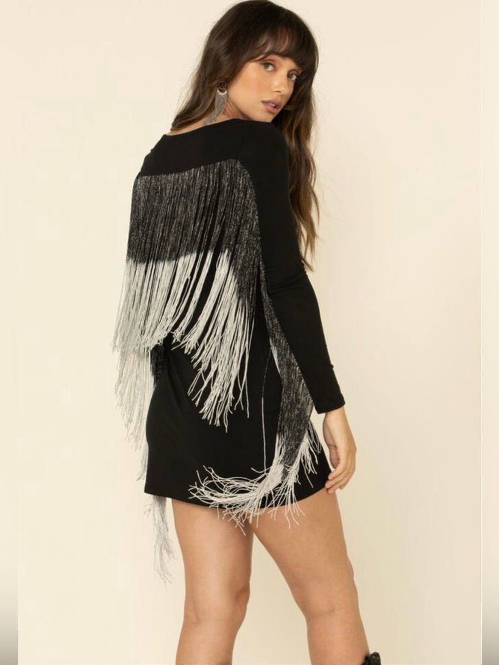 Idyllwind Queen Of The Night Black Ombré Fringe Mini Dress NWT | Western Glam
